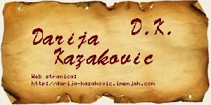 Darija Kazaković vizit kartica
